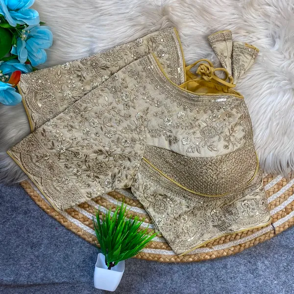 Beige_Silk_Embroidered_Sequin_Work_Blouse_For_Women
