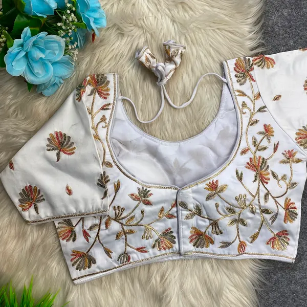 White_Silk_Embroidered_Floral_Blouse_For_Women