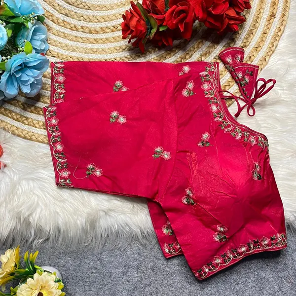 Red_Silk_Embroidered_Floral_Blouse_For_Women