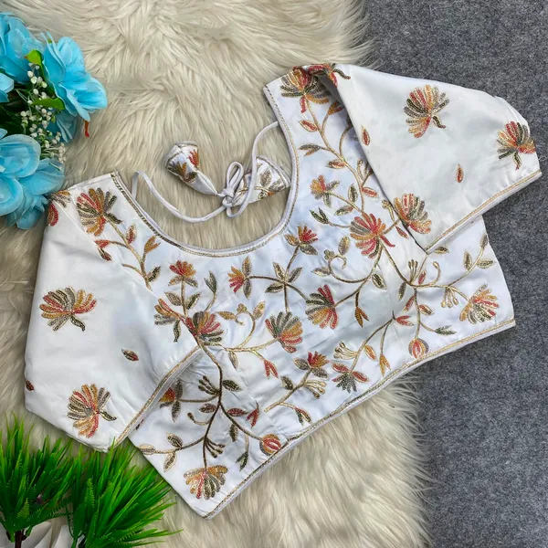 White_Silk_Embroidered_Floral_Blouse_For_Women