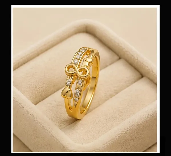 Gold_Alloy_Crystal_Musical_Note_Ring_For_Women