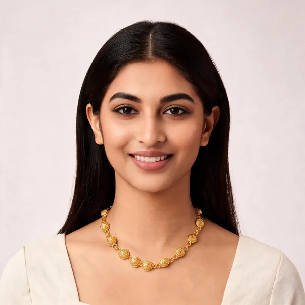 Gold_Alloy_Textured_Coin_Chain_Necklace_For_Women