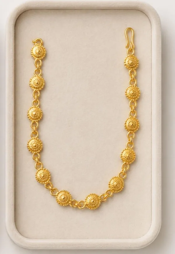 Gold_Alloy_Textured_Coin_Chain_Necklace_For_Women