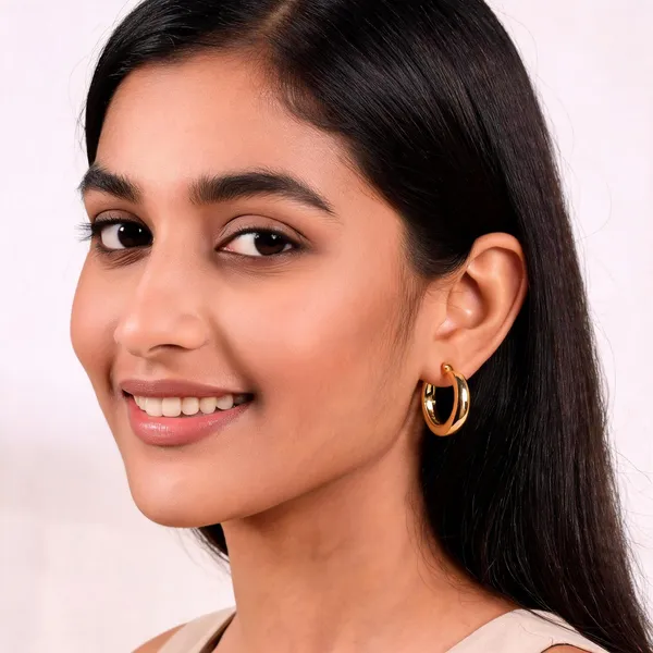 Gold_Alloy_Chunky_Hoop_Earrings_For_Women