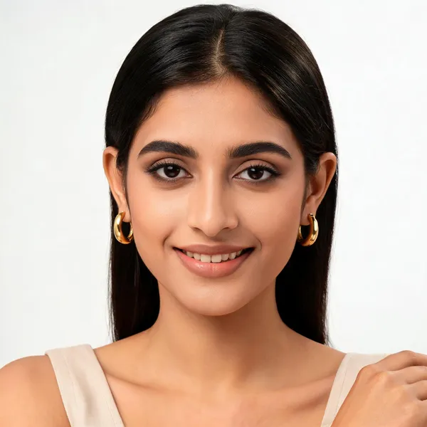 Gold_Alloy_Chunky_Hoop_Earrings_For_Women