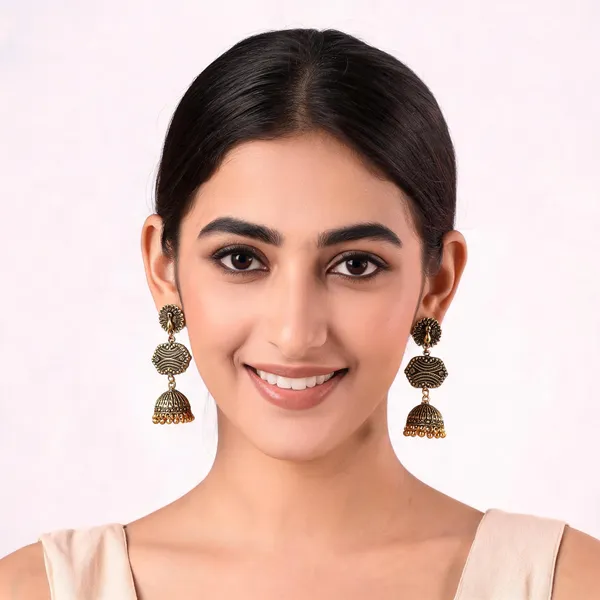 Antique_Gold_Alloy_Peacock_Jhumka_Earrings_For_Women