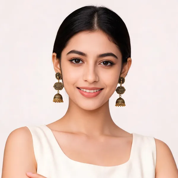 Antique_Gold_Alloy_Peacock_Jhumka_Earrings_For_Women