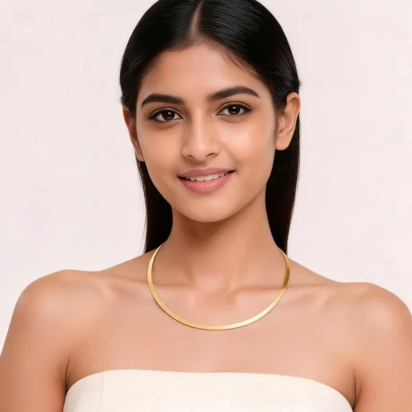 Gold_Alloy_Flat_Herringbone_Chain_Necklace_For_Women