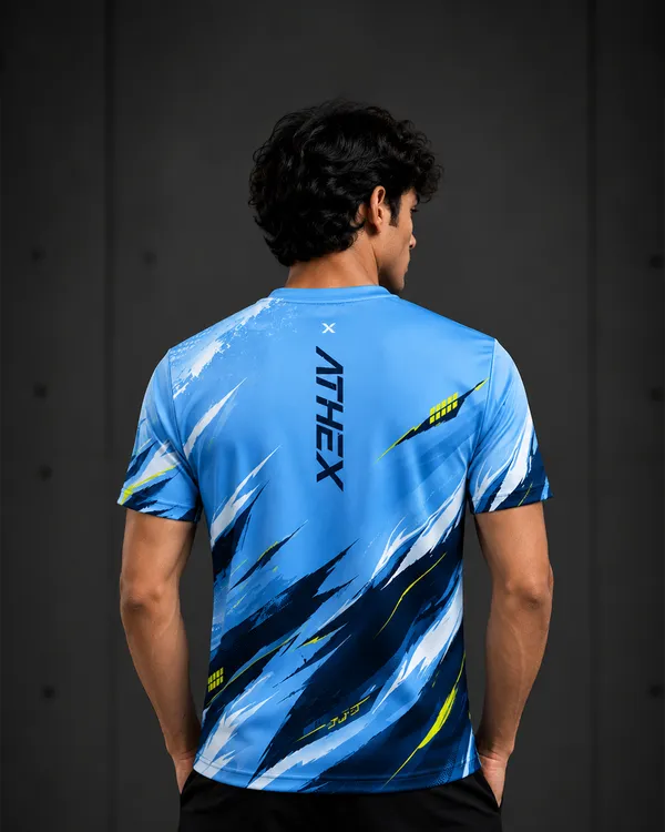 Blue_Printed_Sports_T_Shirt_For_Men