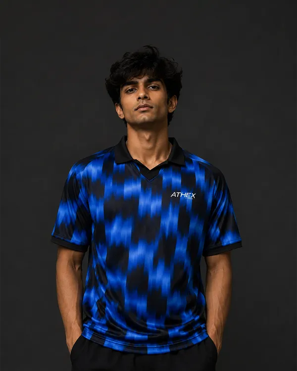 Blue_Printed_Regular_Fit_Polo_T_Shirt_For_Men