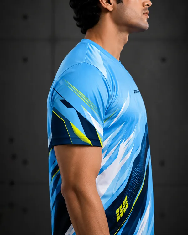 Blue_Printed_Sports_T_Shirt_For_Men