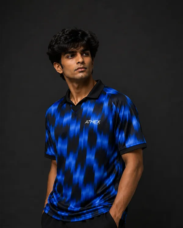 Blue_Printed_Regular_Fit_Polo_T_Shirt_For_Men
