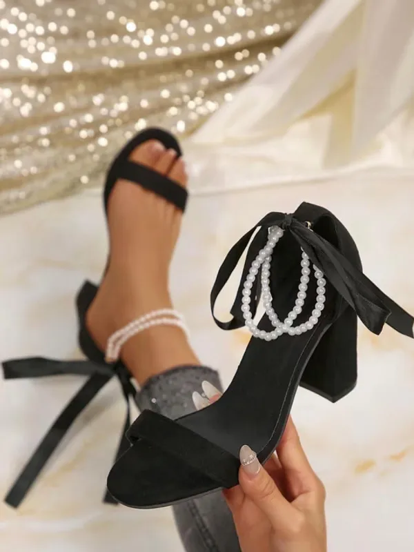 Black_Pearl_Embellished_Ankle_Tie_Block_Heel_Sandals_For_Women