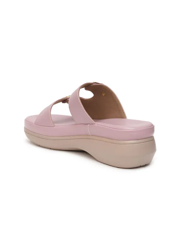 Pink_Faux_Leather_Double_Buckle_Wedge_Sandals_For_Women