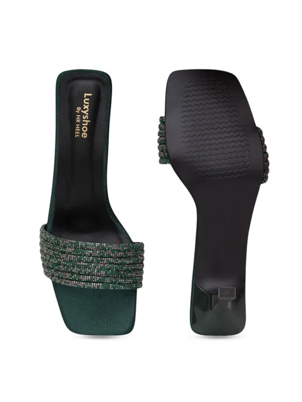Green_Embellished_Square_Toe_Stiletto_Heel_Sandals_For_Women