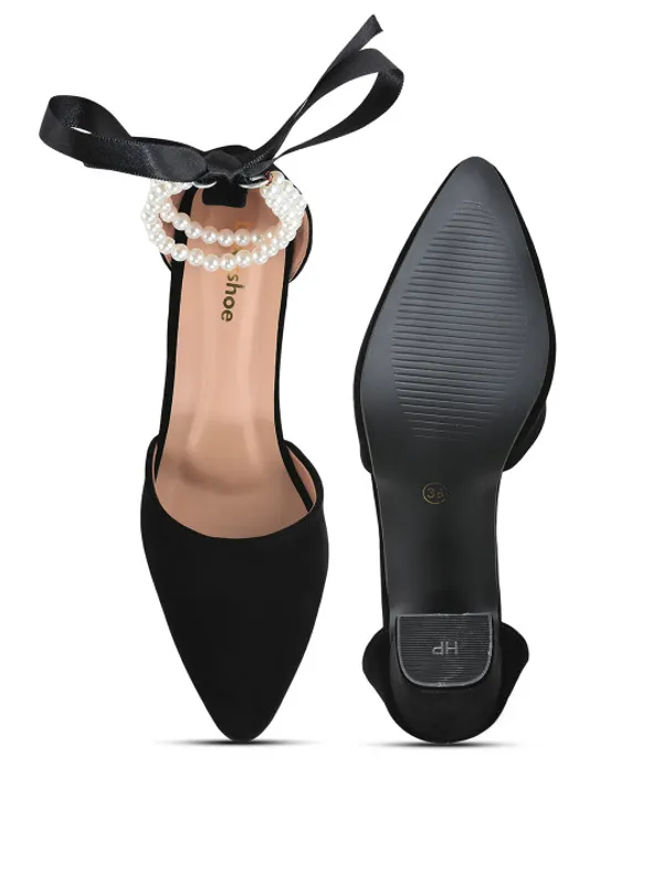 Black_Suede_Pearl_Ankle_Strap_Block_Heels_For_Women
