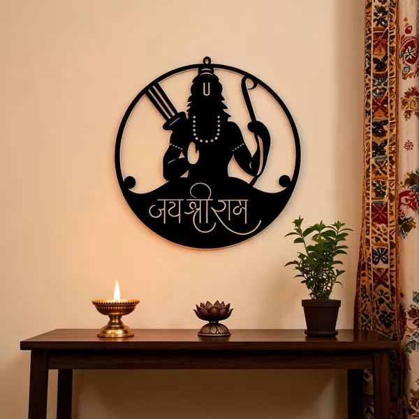 Black_Glossy_Acrylic_Wall_Art_For_Home_And_Temple_Wall_Decor