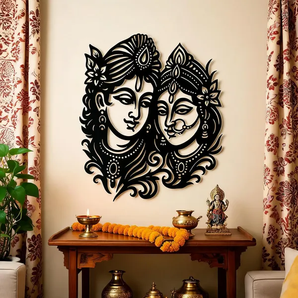 Black_Glossy_Acrylic_Wall_Art_For_Home_And_Temple_Wall_Decor