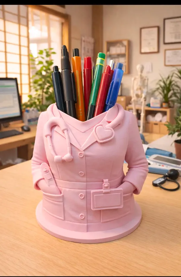 Pink_Pla_Plastic_Pen_Holder_For_Organizing_Pens,_Pencils_And_Stationery