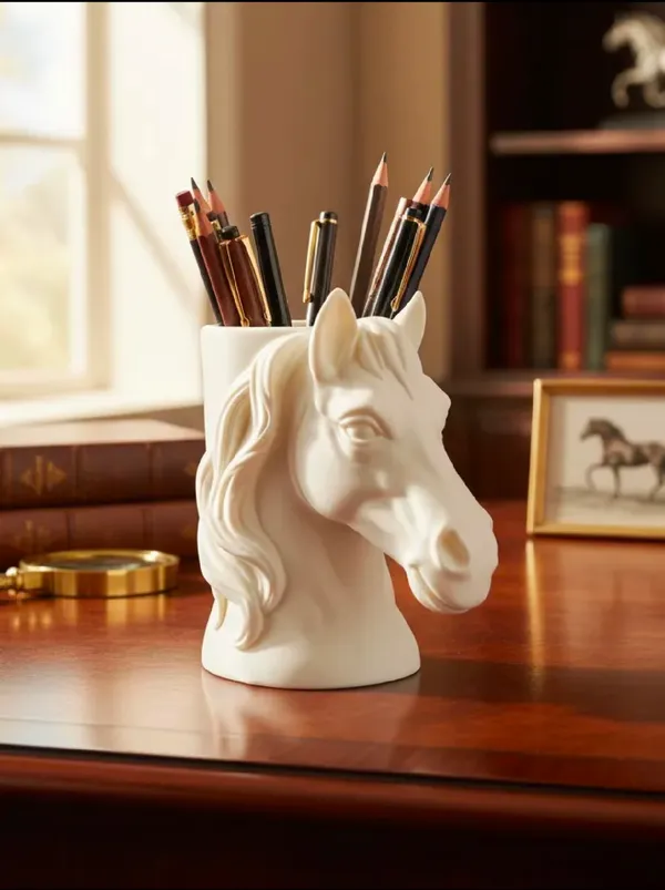 White_Pla_Plastic_Pen_And_Pencil_Holder_For_Organizing_Pens,_Pencils_And_Stationery