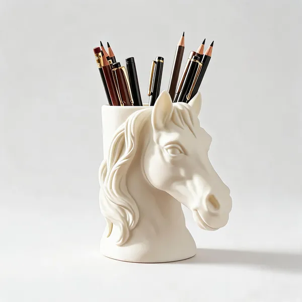 White_Pla_Plastic_Pen_And_Pencil_Holder_For_Organizing_Pens,_Pencils_And_Stationery