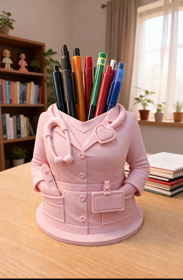 Pink_Pla_Plastic_Pen_Holder_For_Organizing_Pens,_Pencils_And_Stationery