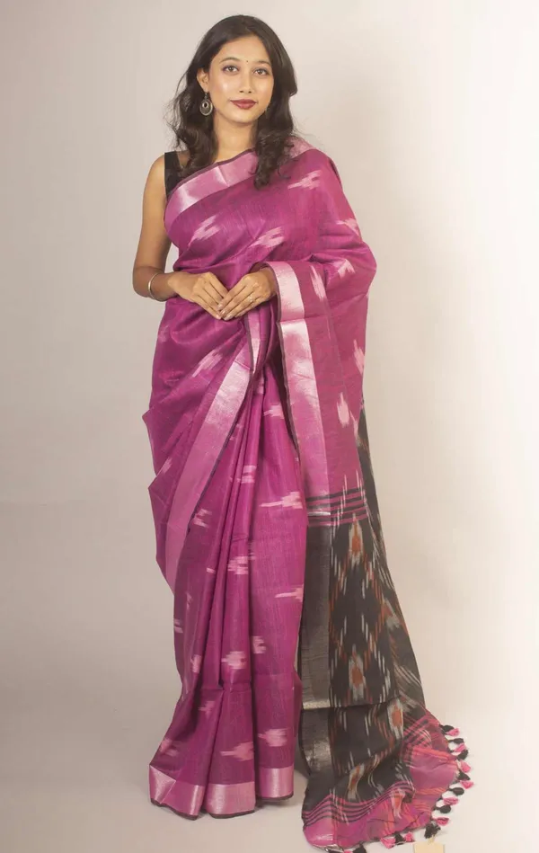 Pink_Premium_Cotton_Slub_Saree_For_Women