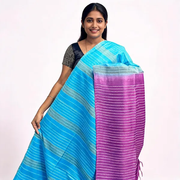 Blue_And_Pink_Premium_Kota_Silk_And_Bamboo_Silk_Saree_For_Women