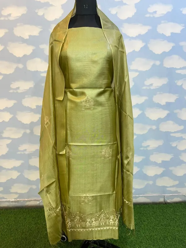Green_Premium_Katan_Silk_Unstitched_Suit_Set_For_Women