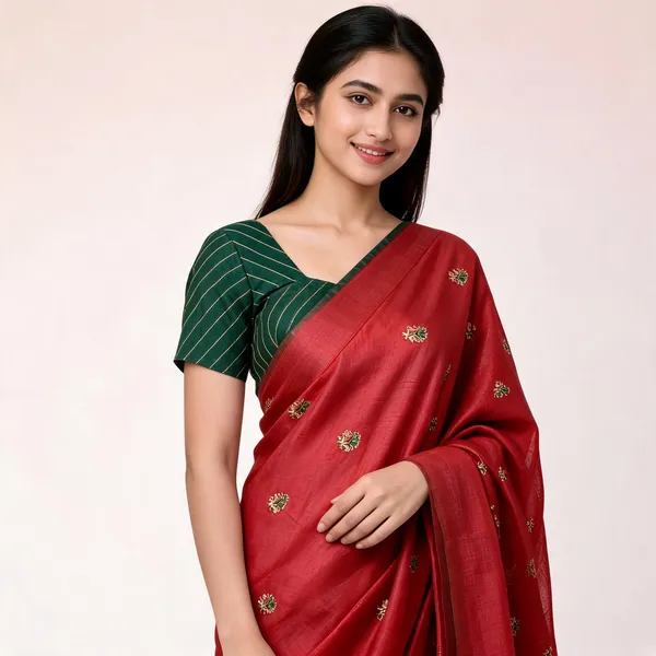 Red_And_Green_Premium_Kota_Silk_Saree_For_Women