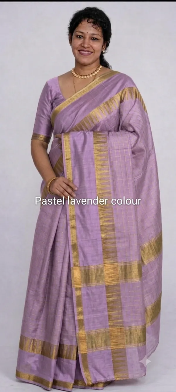 Golden_And_Lavender_Premium_Kota_Silk_Saree_For_Women