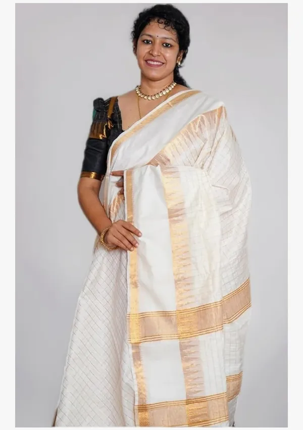 White_Premium_Kota_Silk_Saree_For_Women