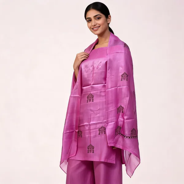 Pink_Premium_Katan_Silk_Unstitched_Suit_Set_For_Women