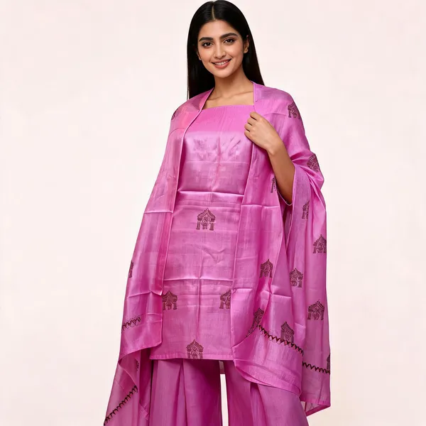 Pink_Premium_Katan_Silk_Unstitched_Suit_Set_For_Women