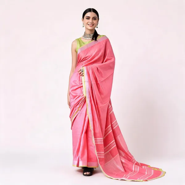 Pink_Premium_Cotton_Linen_Saree_For_Women