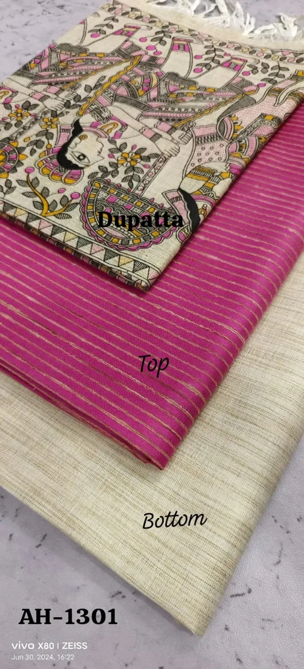 Pink_And_Cream_Premium_Cotton_Dupion_Silk_Saree_For_Women