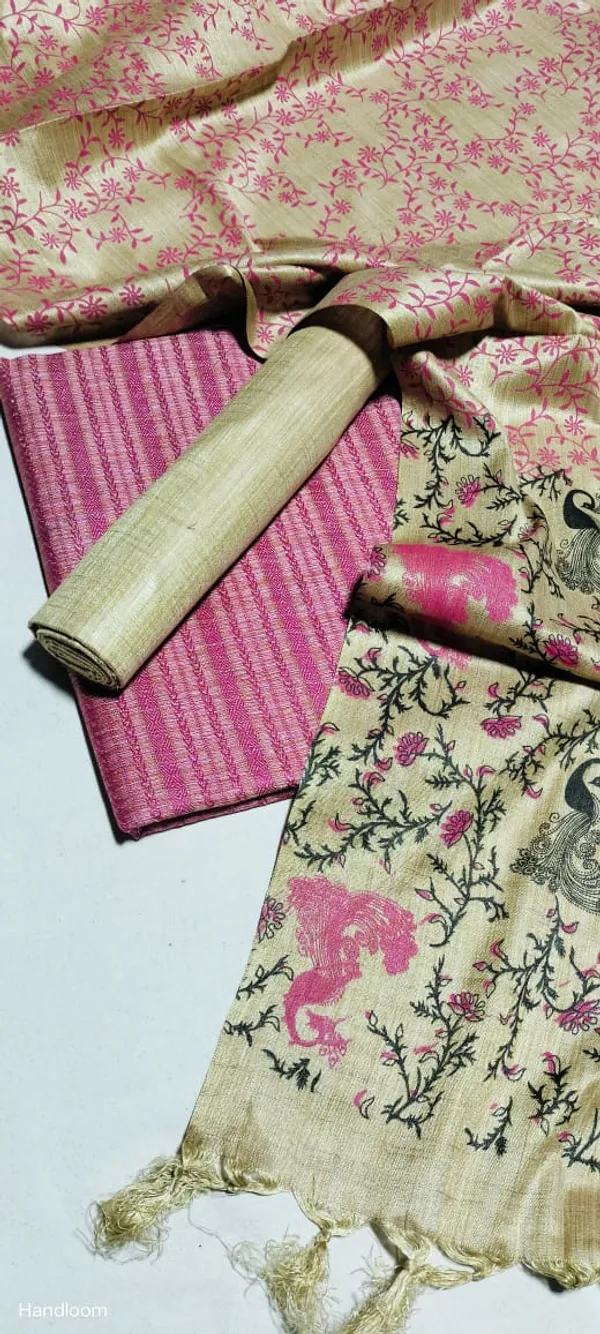 Pink_Premium_Cotton_Dupion_Unstitched_Suit_Set_For_Women