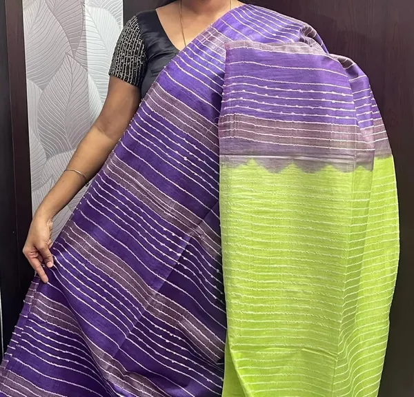 Green_And_Purple_Premium_Kota_Silk_And_Bamboo_Silk_Saree_For_Women