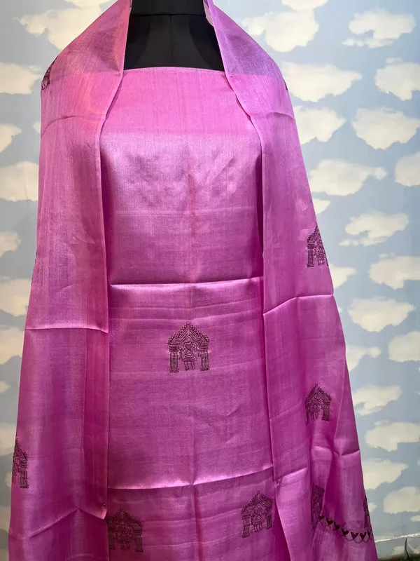 Pink_Premium_Katan_Silk_Unstitched_Suit_Set_For_Women
