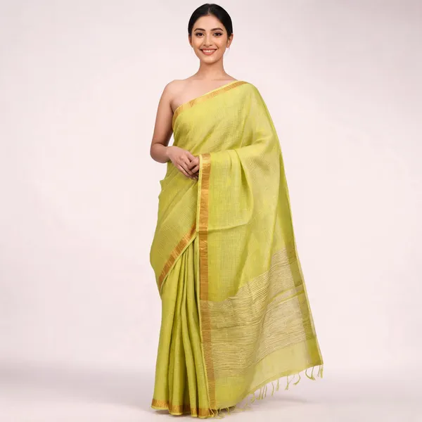 Yellow_And_Golden_Premium_Kota_Doria_Saree_For_Women