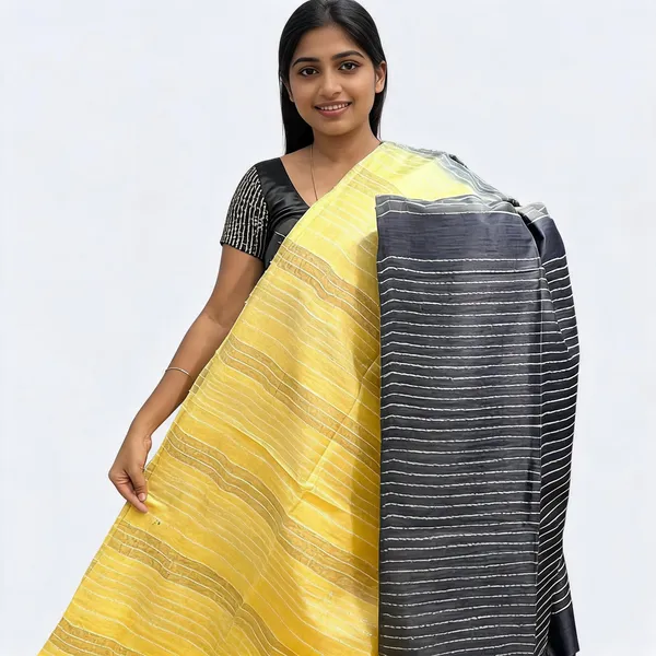 Yellow_And_Grey_Premium_Kota_Silk_Saree_For_Women