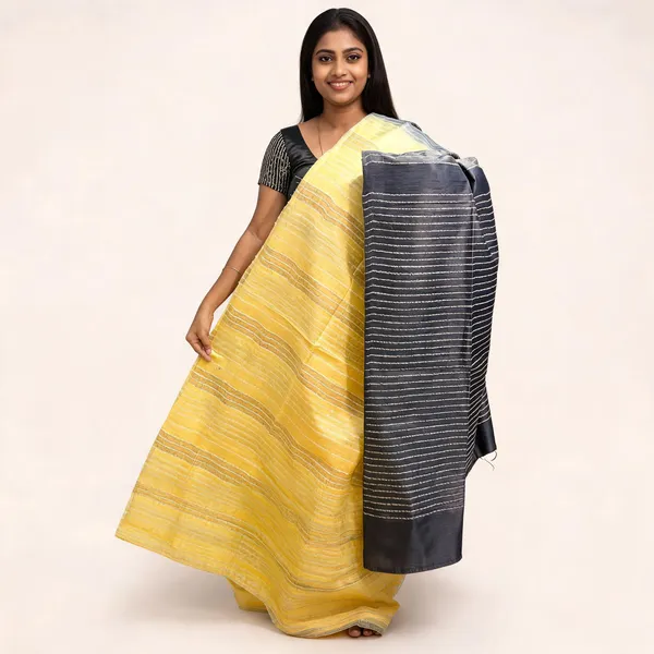 Yellow_And_Grey_Premium_Kota_Silk_Saree_For_Women