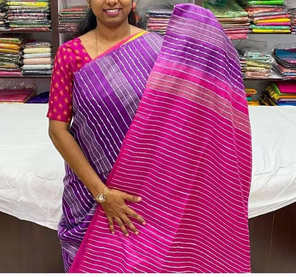 Pink_And_Purple_Premium_Kota_Silk_And_Bamboo_Silk_Saree_For_Women