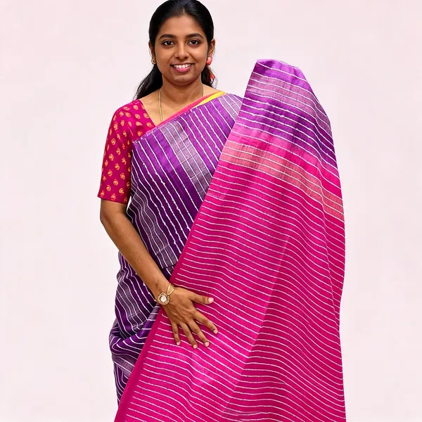 Pink_And_Purple_Premium_Kota_Silk_And_Bamboo_Silk_Saree_For_Women