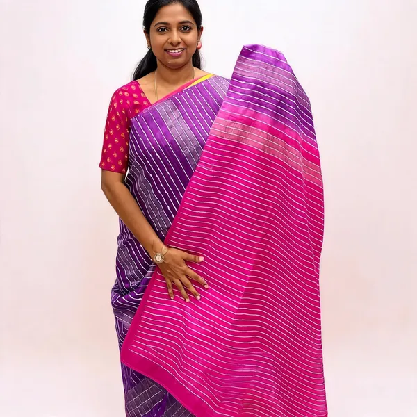Pink_And_Purple_Premium_Kota_Silk_And_Bamboo_Silk_Saree_For_Women