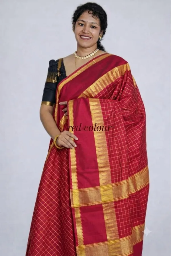 Red_Silk_Staple_Mangalgiri_temple_Border_Saree