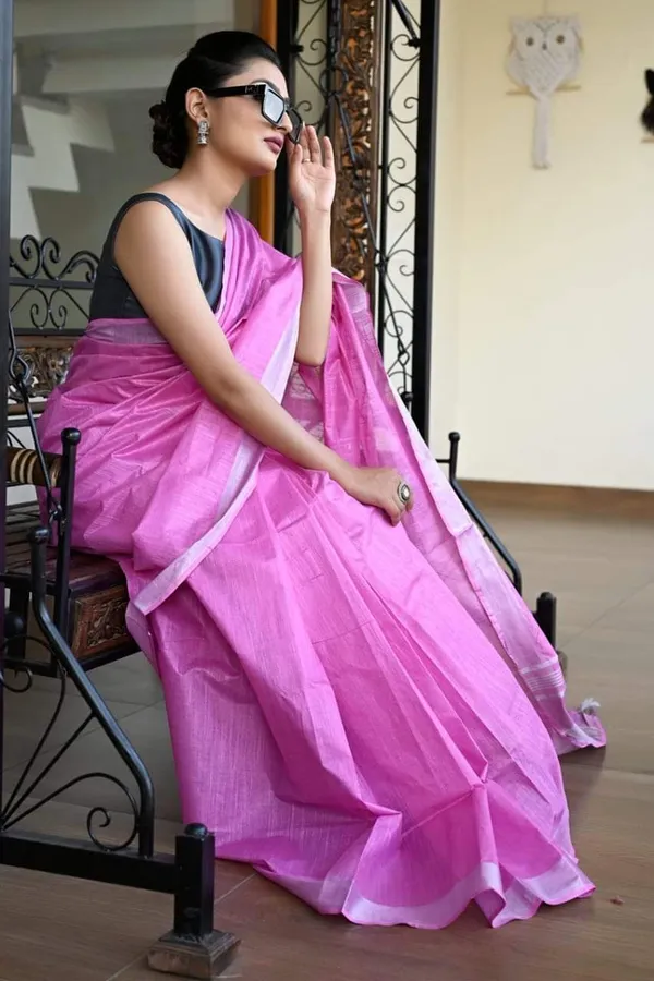 Pink_Premium_Cotton_Linen_Saree_For_Women