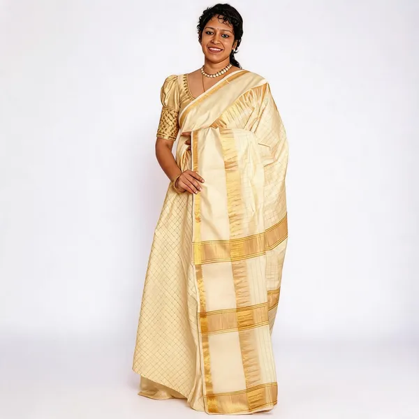 White_And_Golden_Premium_Kota_Silk_Saree_For_Women
