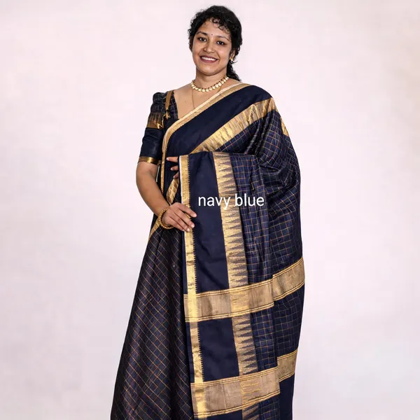 Navy_Blue_Premium_Kota_Silk_Saree_For_Women