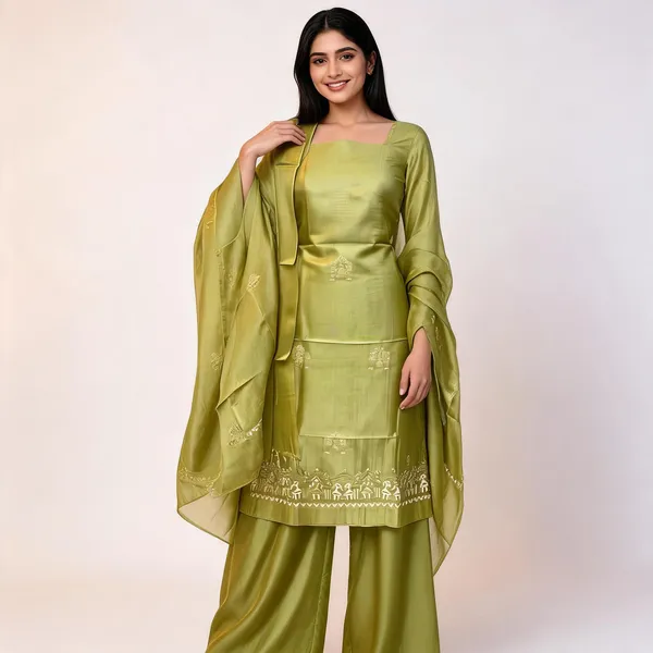 Green_Premium_Katan_Silk_Unstitched_Suit_Set_For_Women